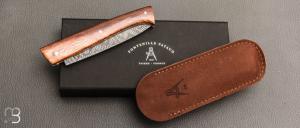  Couteau " Le Lombard" par Fontenille-Pataud - Bois de fer et Damasteel