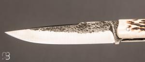    Couteau " Le Nayrac " de Jérôme Lamic - Bois de cerf