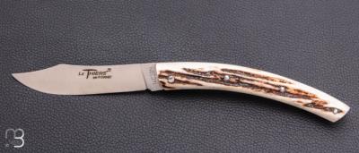   Couteau Le Thiers 11CM par Cognet -  Bois de cerf Sambar
