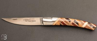    Couteau " Le Thiers Pirou 12cm " par Goyon Chazeau - Marqueterie