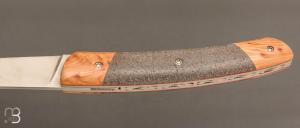   Couteau " Le Thiers® " pliant par l'Atelier Les 2 Diables - Lave et genévrier