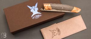   Couteau " Le Thiers® " pliant par l'Atelier Les 2 Diables - Lave et olivier