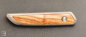 Couteau " Le Galeriste Titane LPO " button-lock par Lepage Knives - Olivier