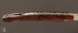 Couteau  "  Le Passager " de Pierre Thomas - Atelier Odae - Loupe de bois de fer