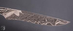   Couteau "Liane d'acier" fixe par Willy Foulboeuf - La Forge du Monstre - Full inox