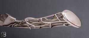   Couteau "Liane d'acier" fixe par Willy Foulboeuf - La Forge du Monstre - Full inox