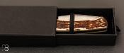 Couteau " Lock-Back " Croûte de mammouth et RWL34 par Manu Benoist