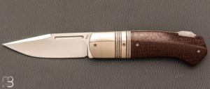  Couteau " Lock back"  par Stphane Espi - Micarta et lame en RWL34