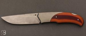  Couteau " Lock-back" custom pliant par Mathis Poujol - Micarta et RWL-34