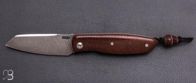   Couteau " Lupin  " custom par Charron Baptiste BC Coutellerie - Micarta