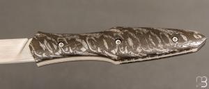  Couteau " Magna Pinna " fait main par Laraud Blade - Damas mosaïque et 14C28
