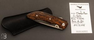    Couteau " Manhattan S-Lock "  par Olivier Lamy - Skua Coutellerie - Bois de fer et RWL34