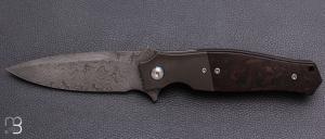    Couteau " Mayo Legacy " custom par Tashi Bharucha - Rag Micarta et lame en damas