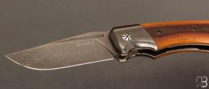     Couteau " Midnight liner " custom par Olivier Ouertal - Micarta Vintage et lame en Elmax