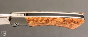    Couteau " Midnight liner " custom par Olivier Ouertal - Bouleau stabilisé et RWL-34