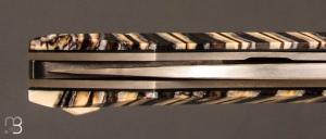 Couteau  "  Balrog S "  Molaire de mammouth et zirconium par Florian Keller