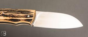  Couteau " Morphale  " custom par Raphaël Durand - Cerf Sambar et RWL34