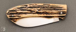  Couteau " Morphale  " custom par Raphaël Durand - Cerf Sambar et RWL34