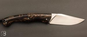    Couteau " Mustang " custom par Frédéric Augé - Ébène blanc et RWL34