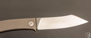    Couteau " Nesmuk lock-back " custom par Torpen Knives - Jérôme Hovaere - Titane et N690Co