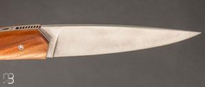   Couteau " ORCA Silver " pliant par l'Atelier Les 2 Diables - Ginkgo stabilisé et 14c28n