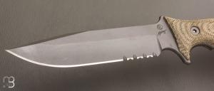  Couteau " Pacific Clip Point Serrated Black " de Chris Reeve - CPM S35VN