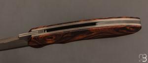    Couteau " Petit Duc "  par Nicolas Kowal - Loupe de Bois de fer et lame Suminagashi SG2