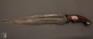    Couteau " Pièce unique XXL " fixe de Samuel Lurquin - Bois de fer d'Arizona et W2