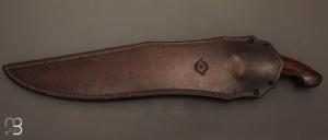    Couteau " Pièce unique XXL " fixe de Samuel Lurquin - Bois de fer d'Arizona et W2