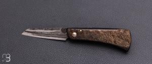     Couteau " Piémontais " custom par Sourire Duville - Corne de chèvre et San-Maï