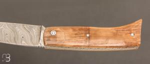   Couteau  " Prototype du Petit Savoyard " de Robert Beillonnet - Ivoire de mammouth et Damas