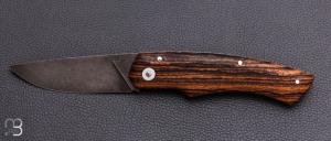    Couteau " Quetsche à friction " par Louis Contat - Bocote et acier XC100