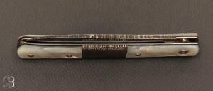 Couteau " Robespierre " nacre et damas de Robert Beillonnet