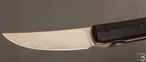    Couteau " Sanjo " custom par Guy Poggetti - Ebène et Elmax