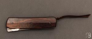  Couteau  "  Sanjo " custom par Guy Poggetti - Bois de fer et Shirogami