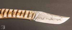  Couteau " Slipjoint " custom par Guy Poggetti - Corne de bélier et lame en C130