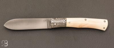  Couteau " Slipjoint " par Jesus Granda - ivoire de phacochère