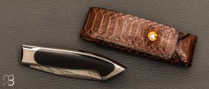  Couteau " Small Méditerranée " par Charles Bennica - Lame damas d'Henry Viallon