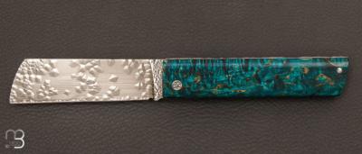 Couteau " Snard " Crisal Steel par Tom Fleury - Bouleau madré stabilisé