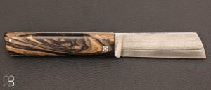 Couteau " Snard  " par Tom Fleury - Ebène royal et Suminagashi