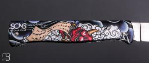 Couteau Douk-Douk "Sons of Douk-Douk®" lame Higonokami thème Art Japonais Oni