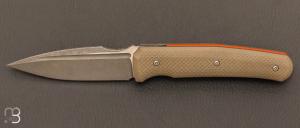 Couteau  "  Speartak Mini " G10 texture et lame en RWL34 de GTKnives - Thomas Gony