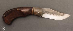   Couteau  "  Superbee " pliant custom par Nicolas Weber - Gidgee ondé stabilisé