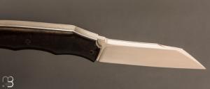 Couteau " Tetrao Mini " custom par Cyril Doche - Rag micarta et 14c28N