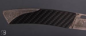  Couteau " Le Thiers® " liner-lock par Fontenille-Pataud - Damas et fibre de carbone
