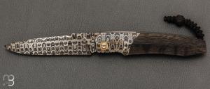   Couteau " Typhon 2.0" par Florian Keller - Morta microbill� et lame damas mosa�que