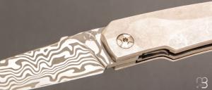    Couteau "Typhon 2.0" par Florian Keller - Titane cristallisé et lame damas inox maison