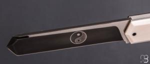   Couteau " Yin et yang " de Philippe Ricard - Damas / Carbone