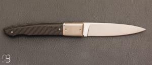  Couteau  " custom " de Philippe Ricard - Fibre de carbone / Titane et N690