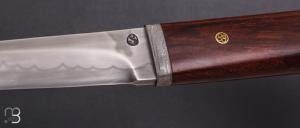 Couteau " Tanto "  de Jean Paul Sire - Cocobolo et lame forgée acier C130